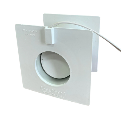 White relief port for 100mm coldroom.