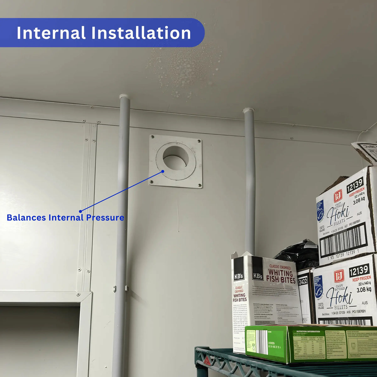 Internal installation of jav relief port